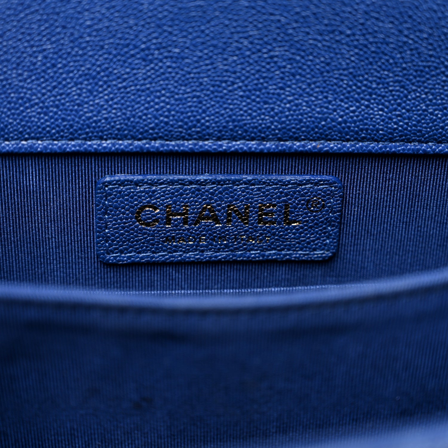 Chanel Caviar Quilted North South Boy Flap Blue 7 of 10