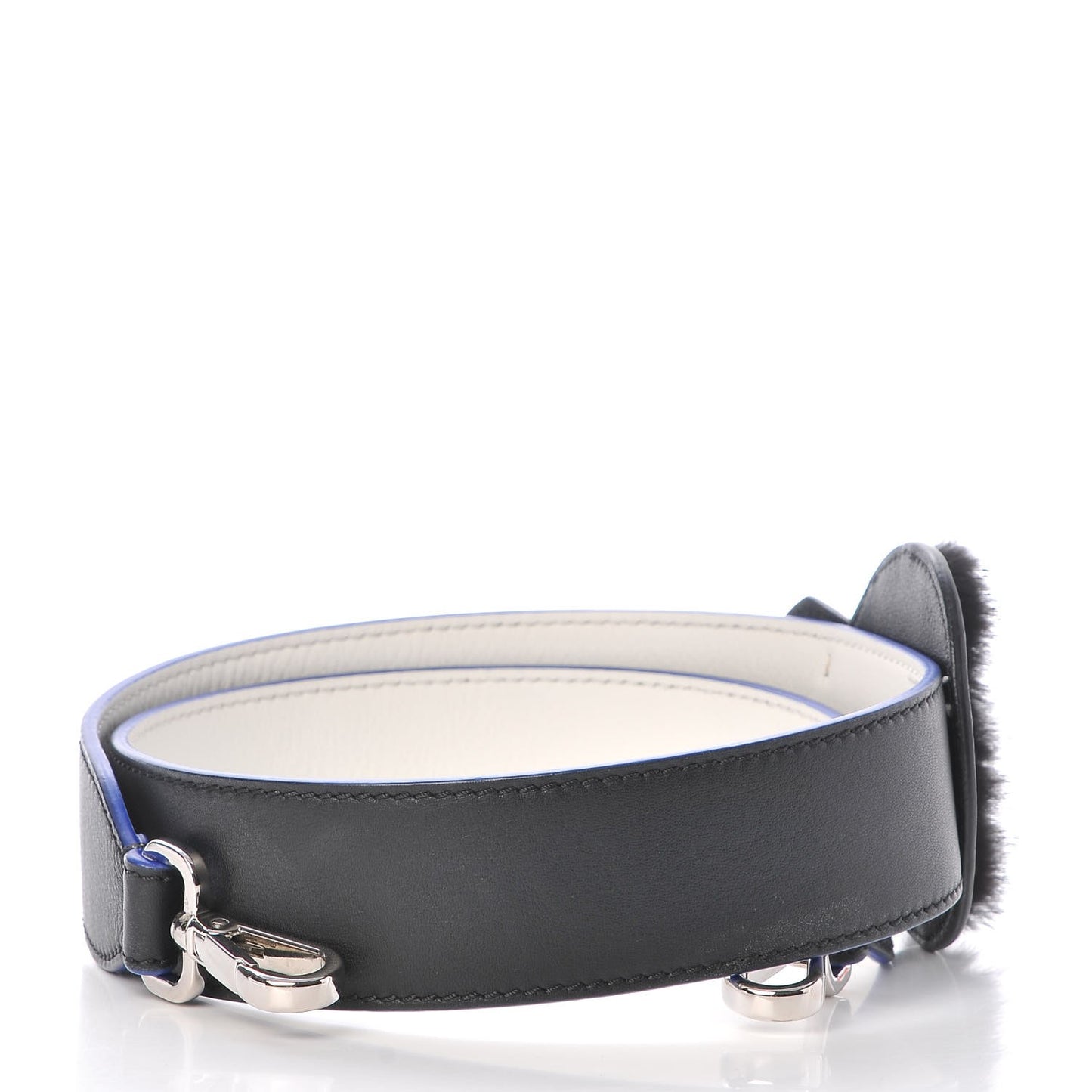 Vitello Dolce Mink Fur Karlito Inlay Strap You Black Multicolor