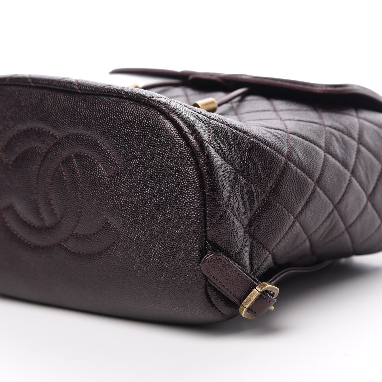 Caviar Quilted Filigree Backpack Burgundy