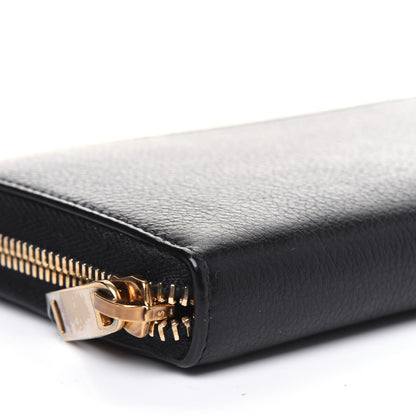 Saint Laurent Grained Calfskin Zip Around Wallet Black 18 of 32