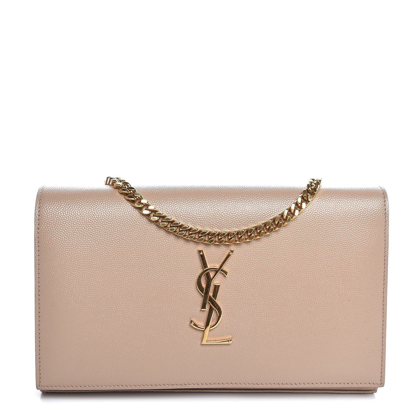 Grain De Poudre Monogram Chain Wallet Dark Beige