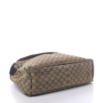 Gucci Monogram Natural Pigskin Large Diaper Bag Beige Ebony Cocoa Dark Chocolate 5 of 23