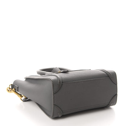 Celine Baby Drummed Calfskin Nano Luggage Kohl 3 of 9