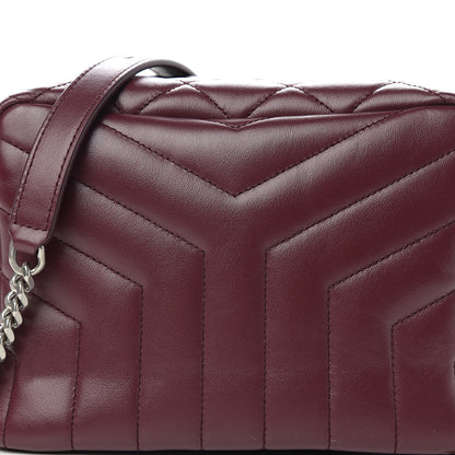 Saint Laurent Calfskin Y Quilted Monogram Small Loulou Bowling Bag Rouge Legion 6 of 8