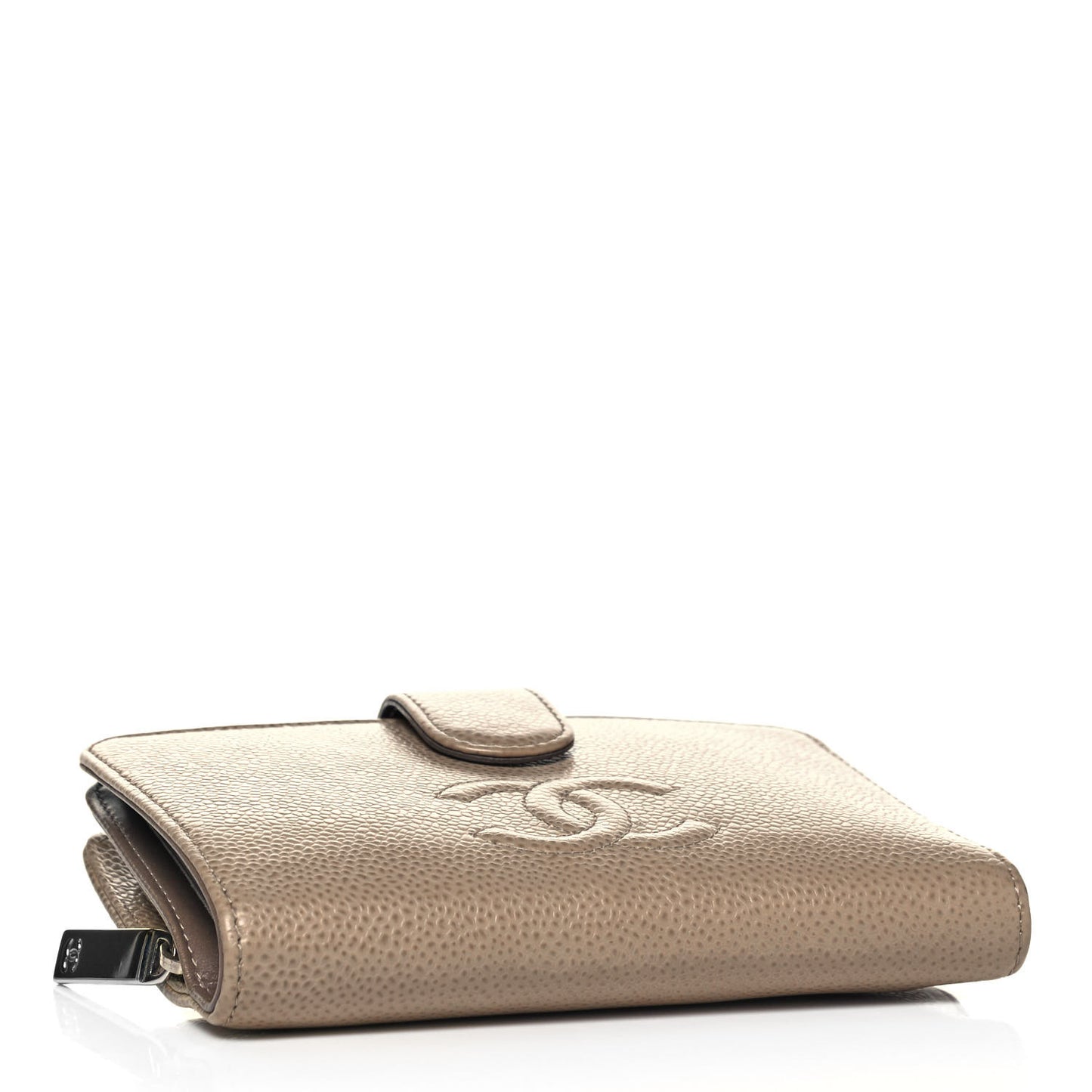 Caviar Timeless CC French Wallet Beige