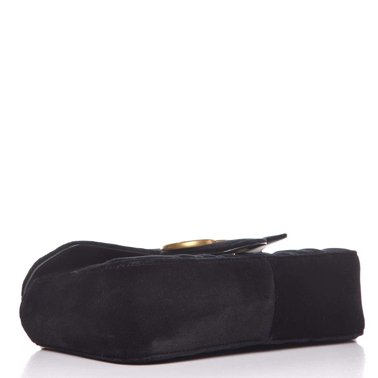 Velvet Matelasse Mini GG Marmont Shoulder Bag Black