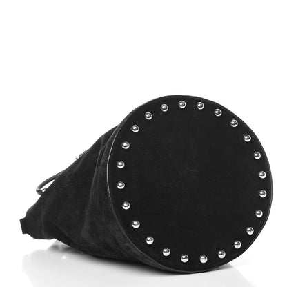 Alexander Wang Suede Studded Alpha Bucket Bag Black 4 of 11