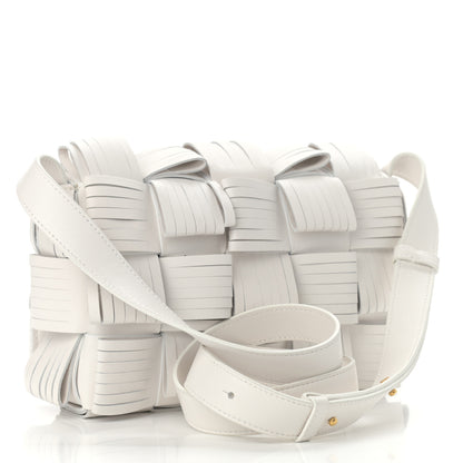 Bottega Veneta Nappa Maxi Intrecciato Fringed Cassette Crossbody Bag White 3 of 10