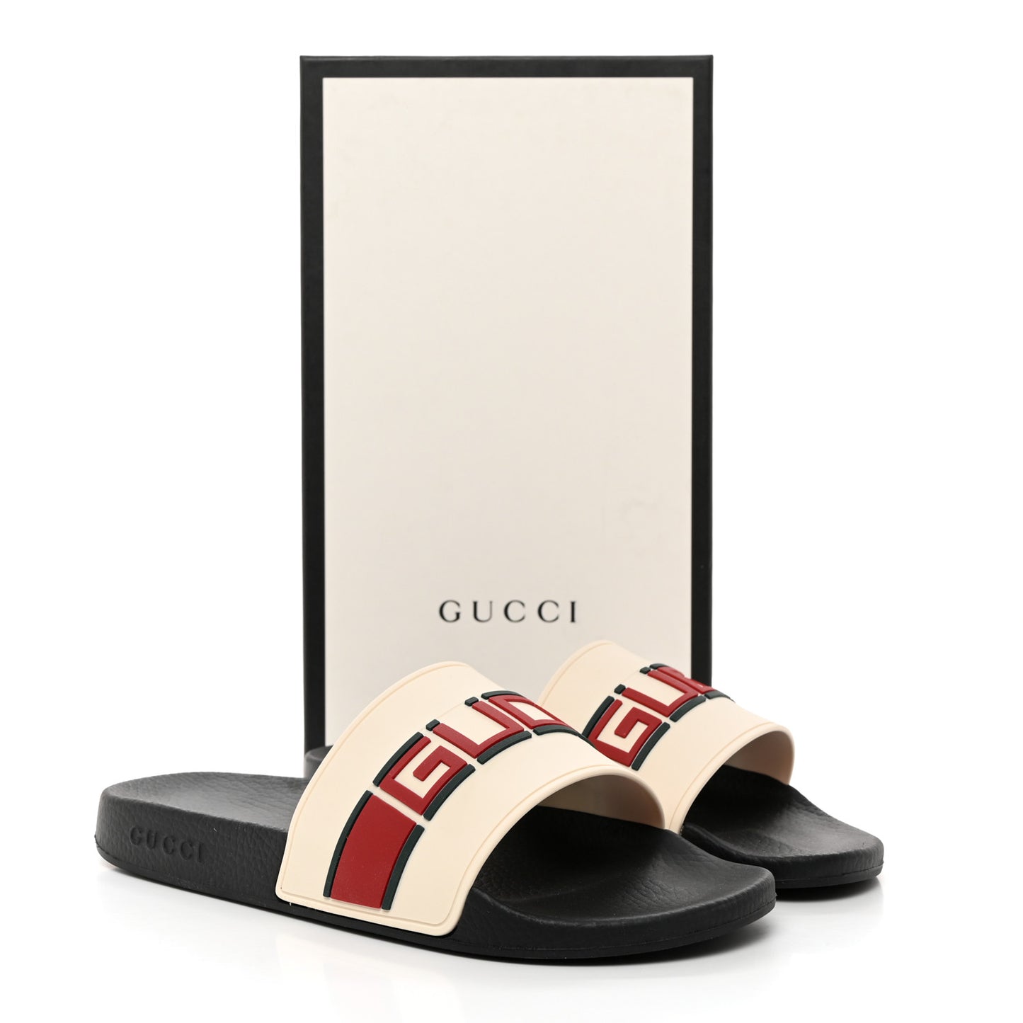 Rubber Gucci Mens Slide Sandals 11 Great White