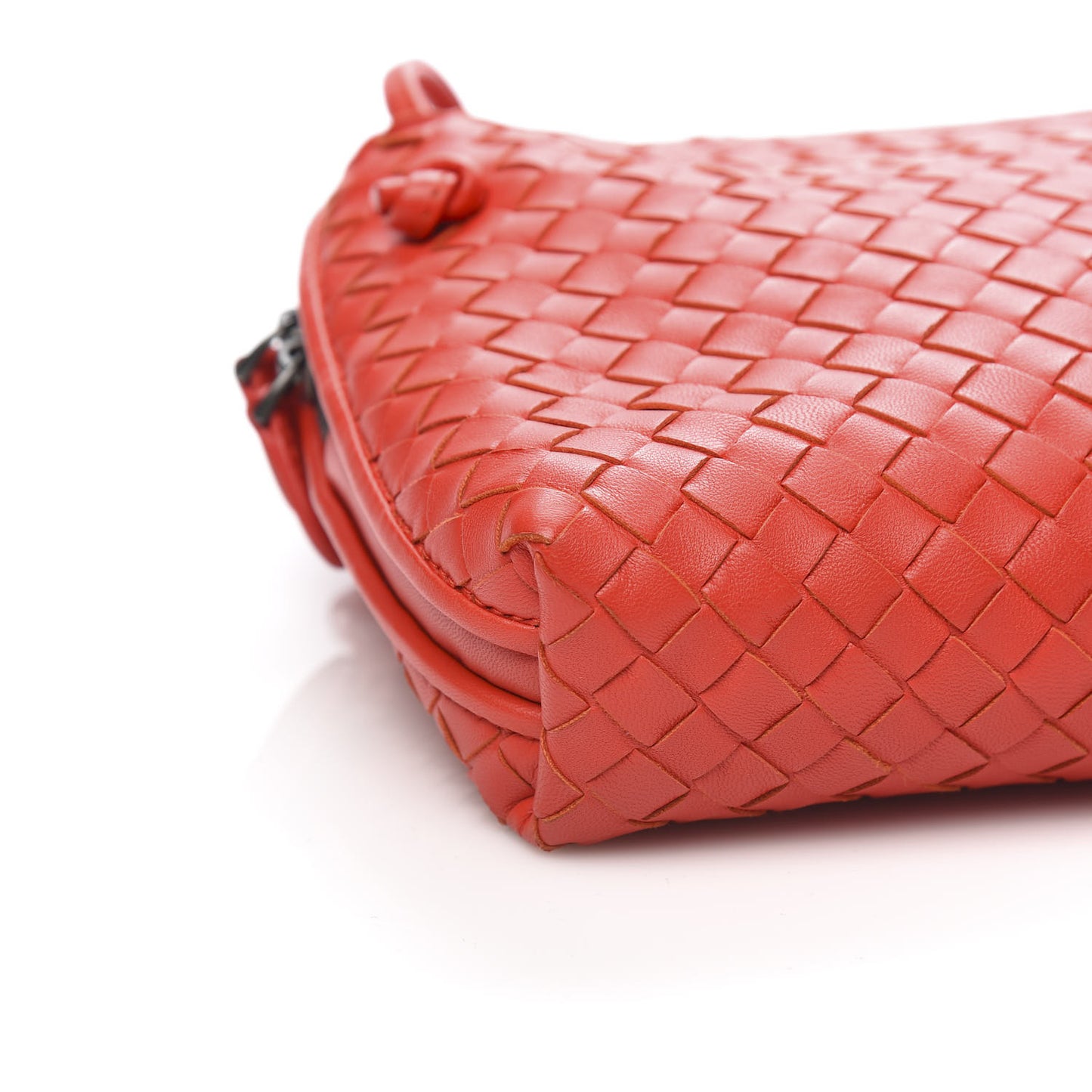 Nappa Intrecciato Nodini Crossbody Messenger New Red