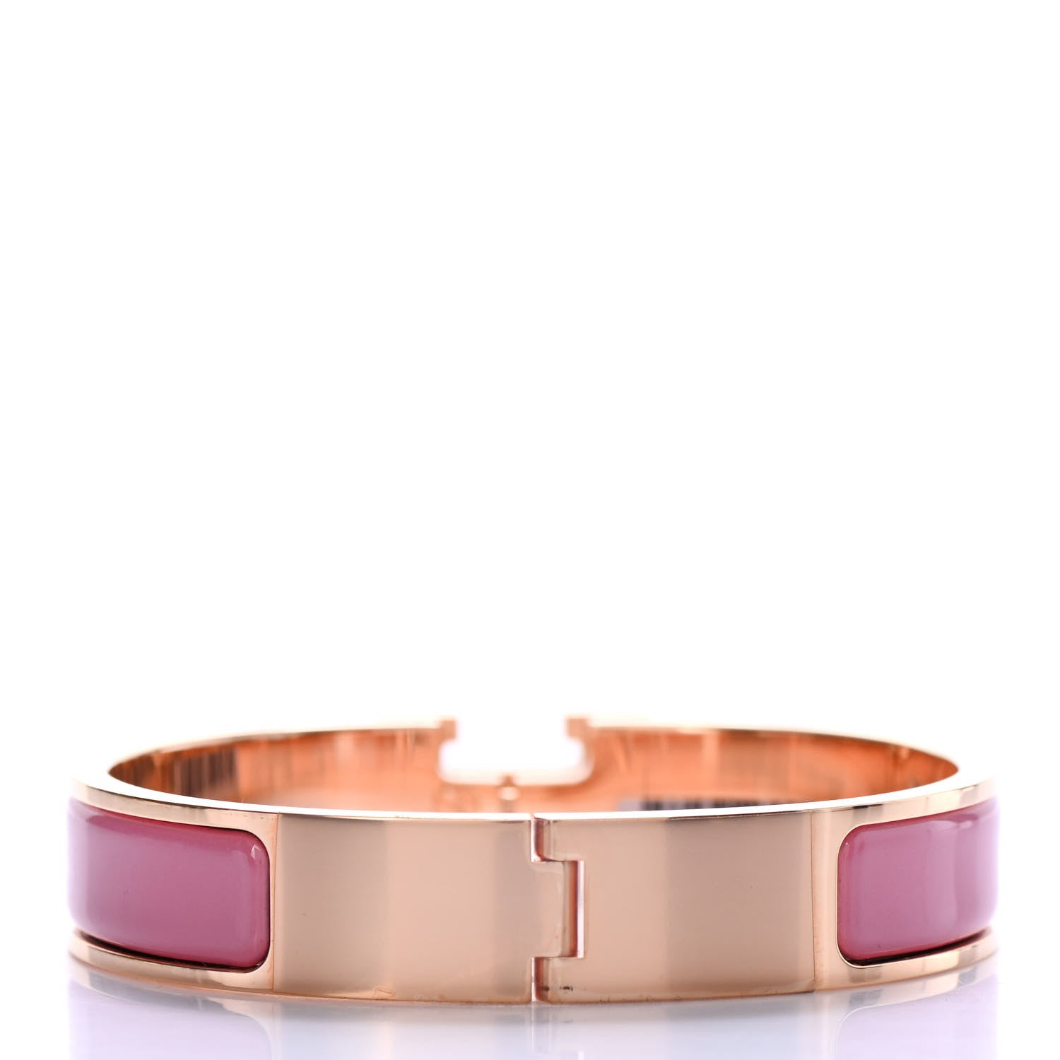 Hermes Enamel Narrow Clic Clac H Bracelet PM Rose Patch 3 of 4