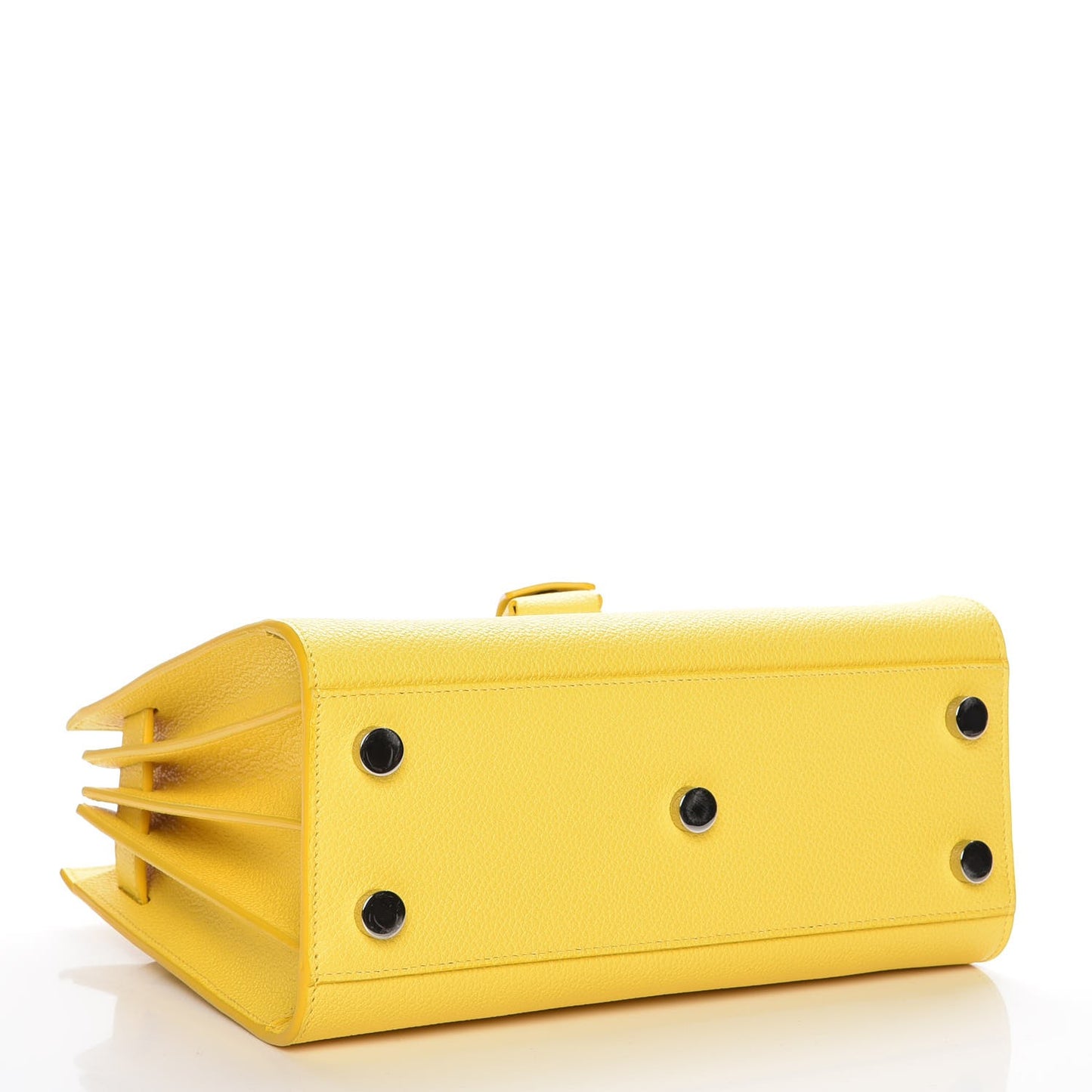 Grained Calfskin Nano Sac De Jour Jaune