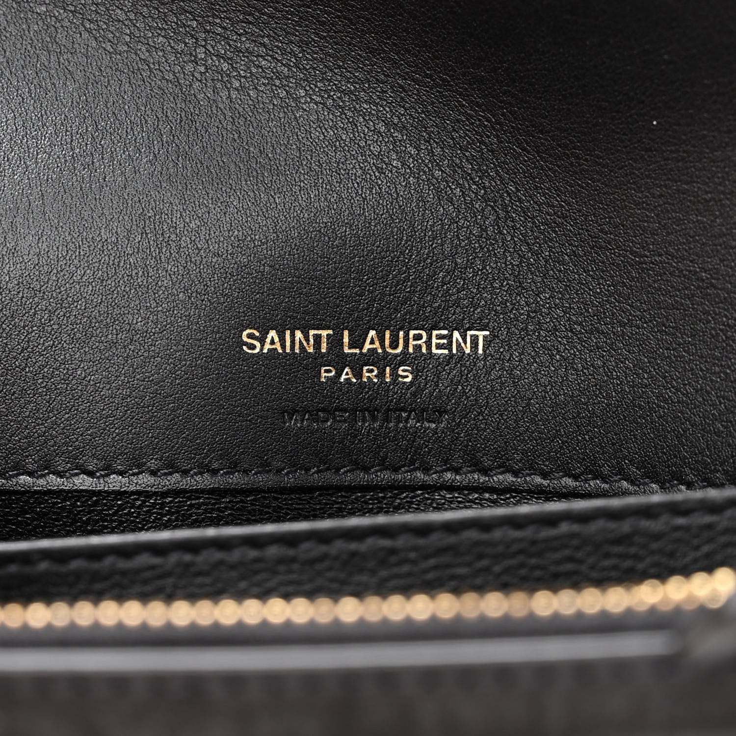 Saint Laurent Suede Crocodile Embossed Monogram Kate Belt Bag Black 6 of 10