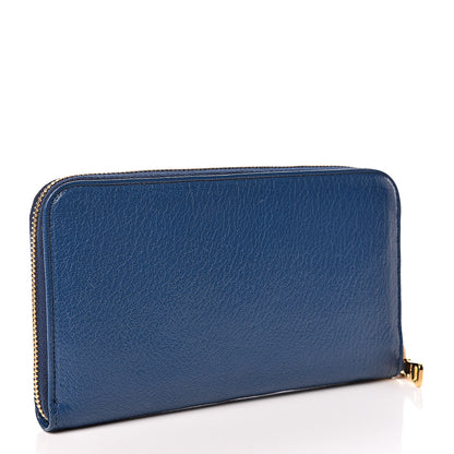 Miu Miu Goatskin Madras Zip Around Wallet Aviazione 3 of 9