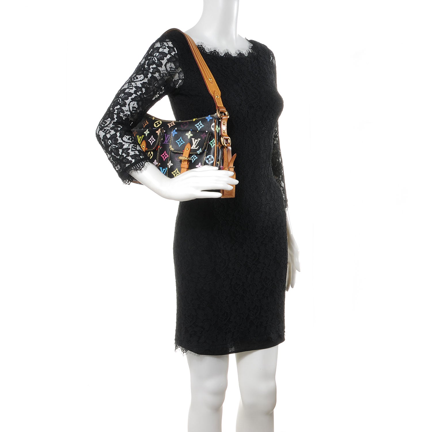 Louis Vuitton Monogram Multicolor Lodge PM Black 2 of 7