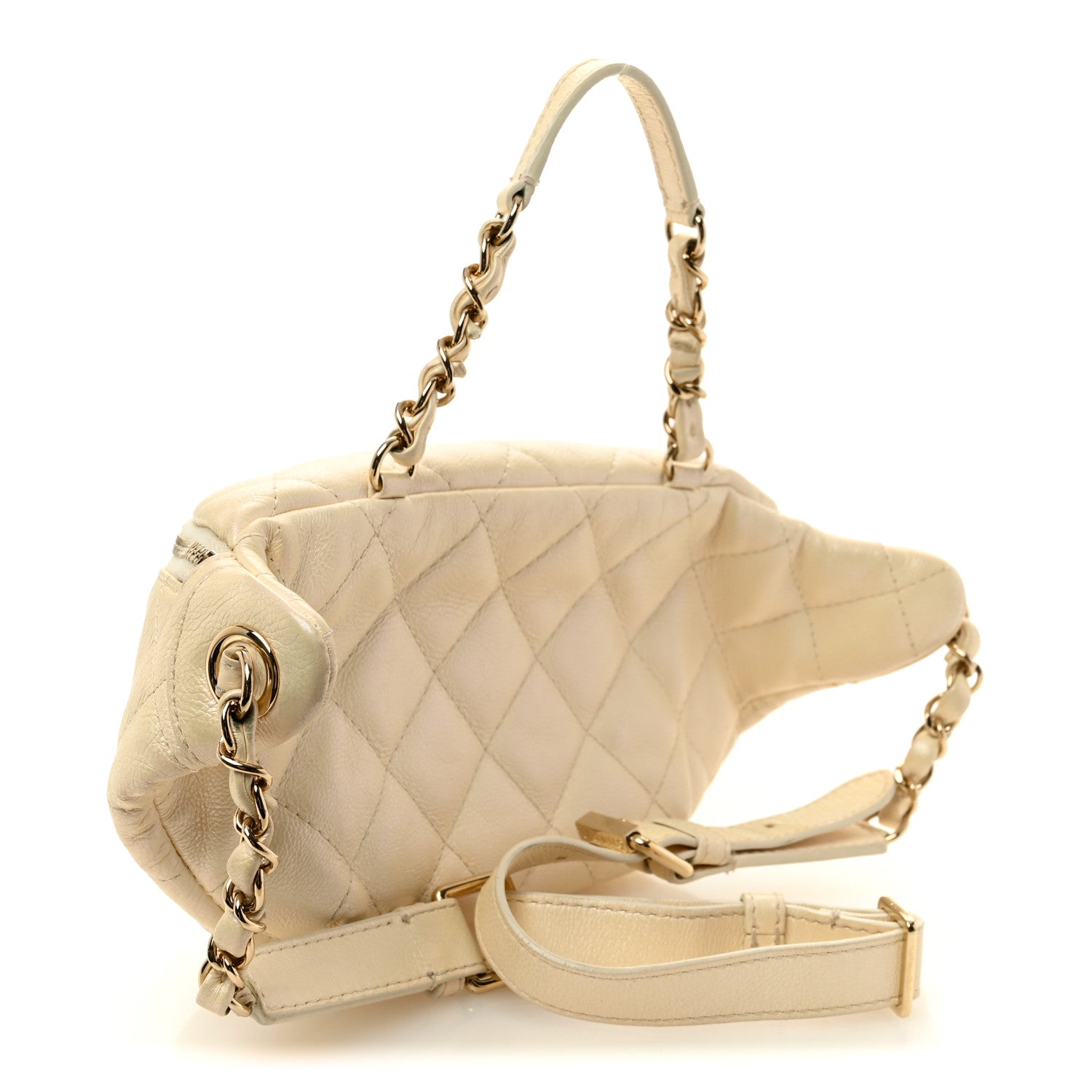 Chanel Calfskin Quilted All About Waist Belt Bag Light Beige 3 of 10