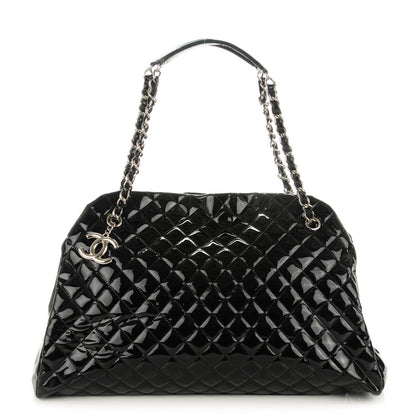 Chanel Patent Quilted Large Just Mademoiselle Bowling Bag Black 1 of 8