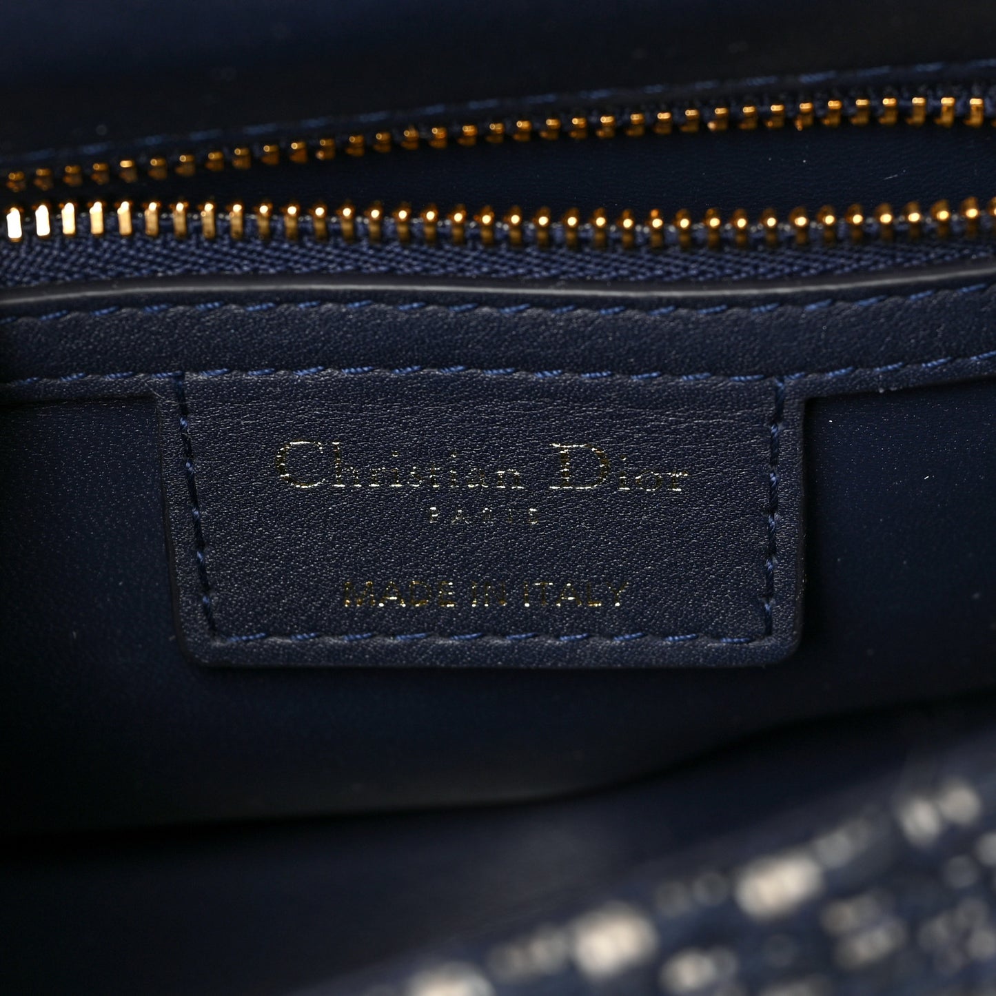 Tweed Cannage Small Caro Bag Dark Blue