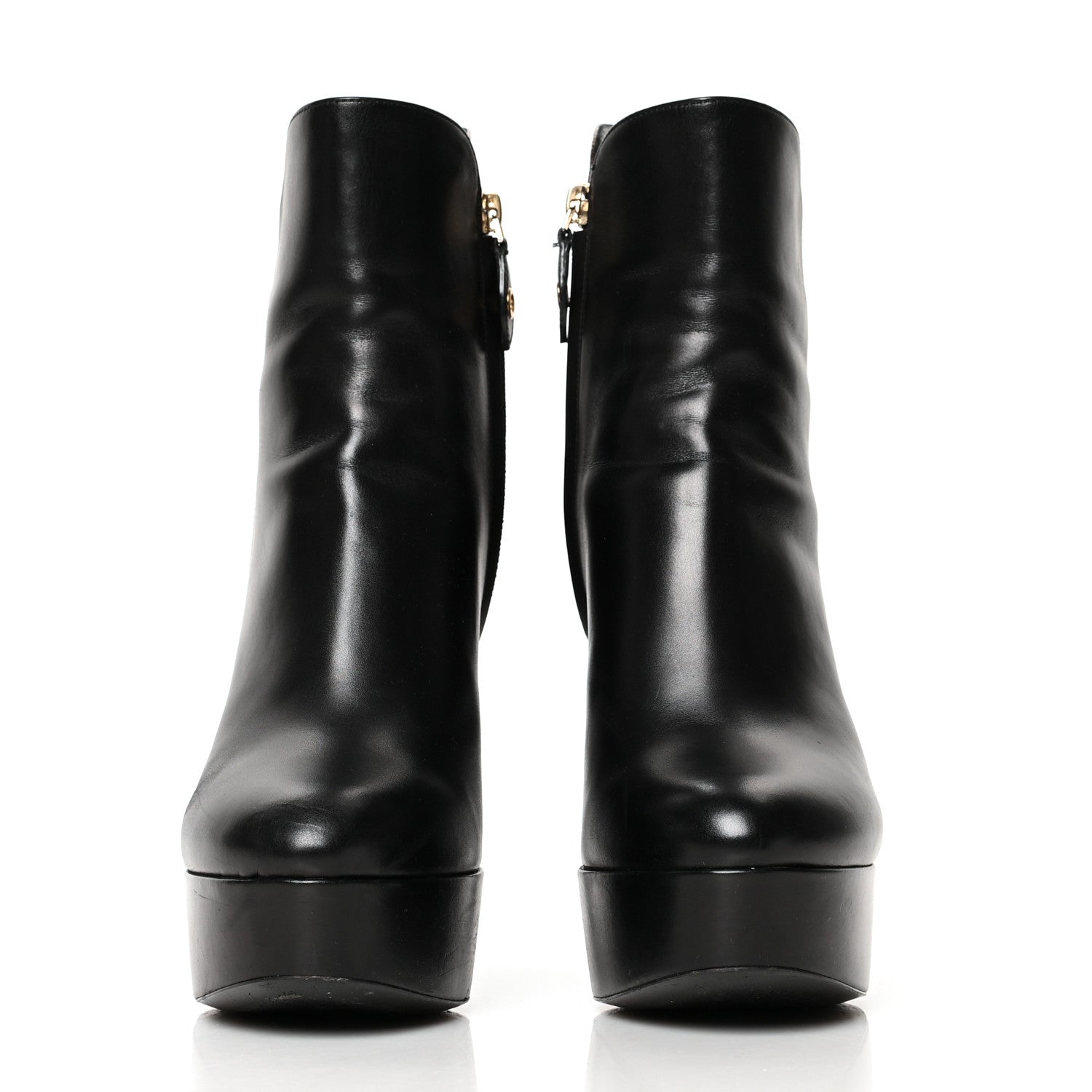 Louis Vuitton Calfskin Monogram Afterglow Platform Ankle Boots 39 Black 2 of 10