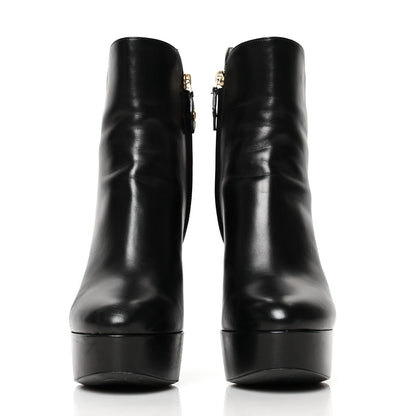 Louis Vuitton Calfskin Monogram Afterglow Platform Ankle Boots 39 Black 2 of 10