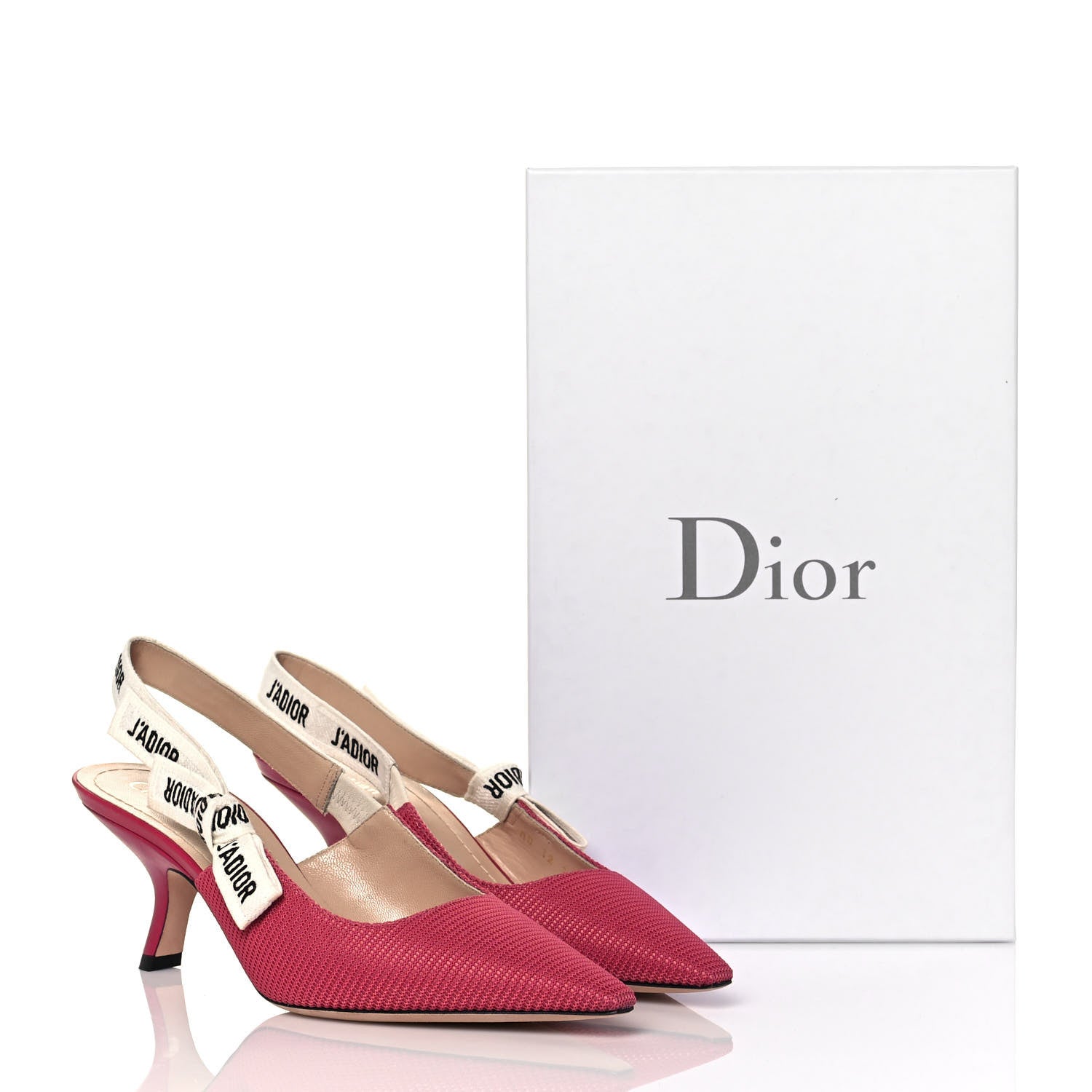 Christian Dior Technical Canvas Ribbon J Adior Slingback 65mm Pumps 37 Dusty Pink 9 of 9