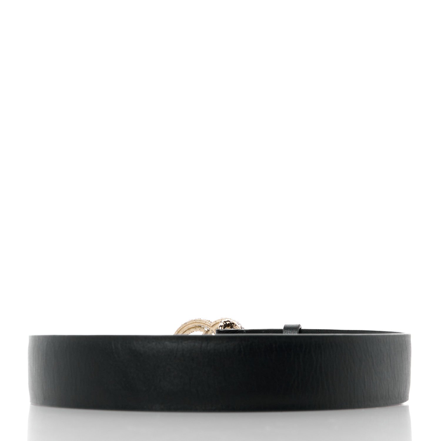 Chanel Calfskin Crystal Pearl Caviar CC Belt 80 32 Black 2 of 7