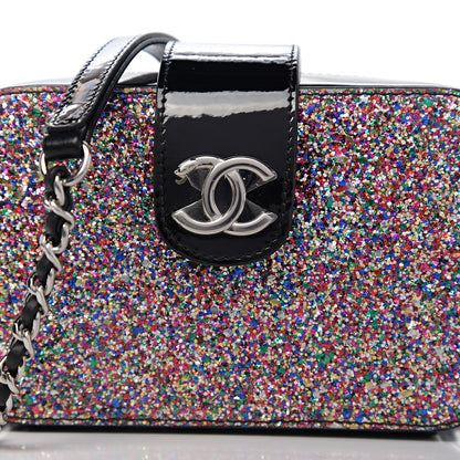Chanel Glitter Patent Camera Case Multicolor Black 9 of 10