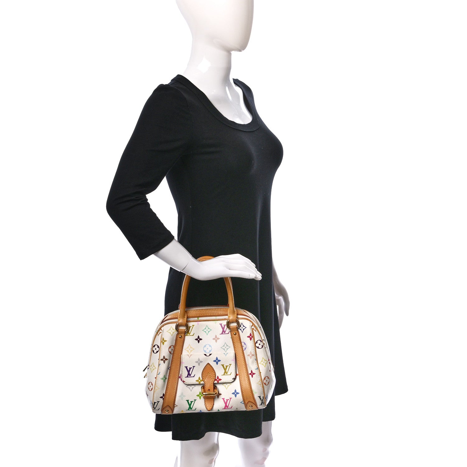 Louis Vuitton Monogram Multicolor Priscilla White 2 of 7