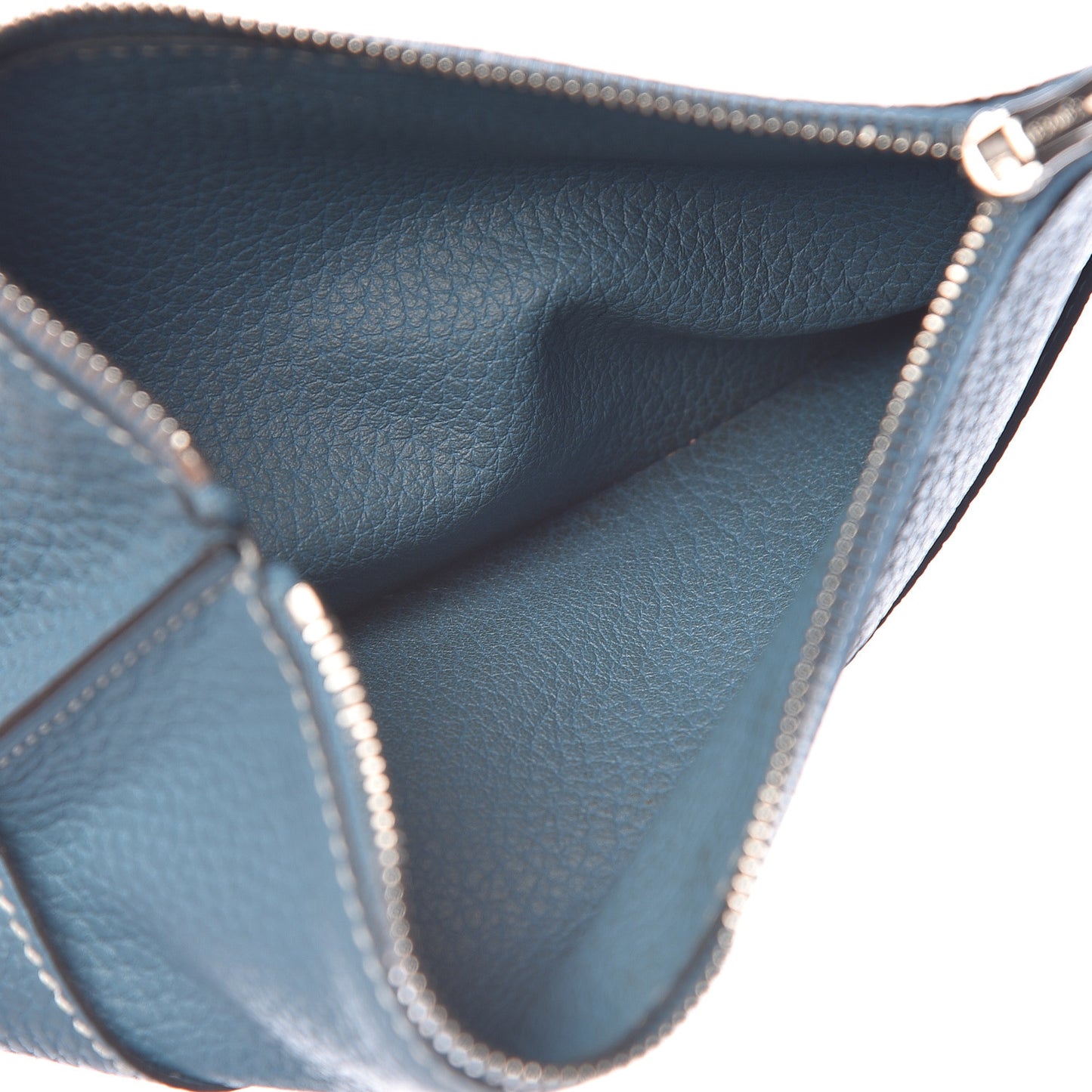 Togo Dogon Duo Wallet Blue Jean