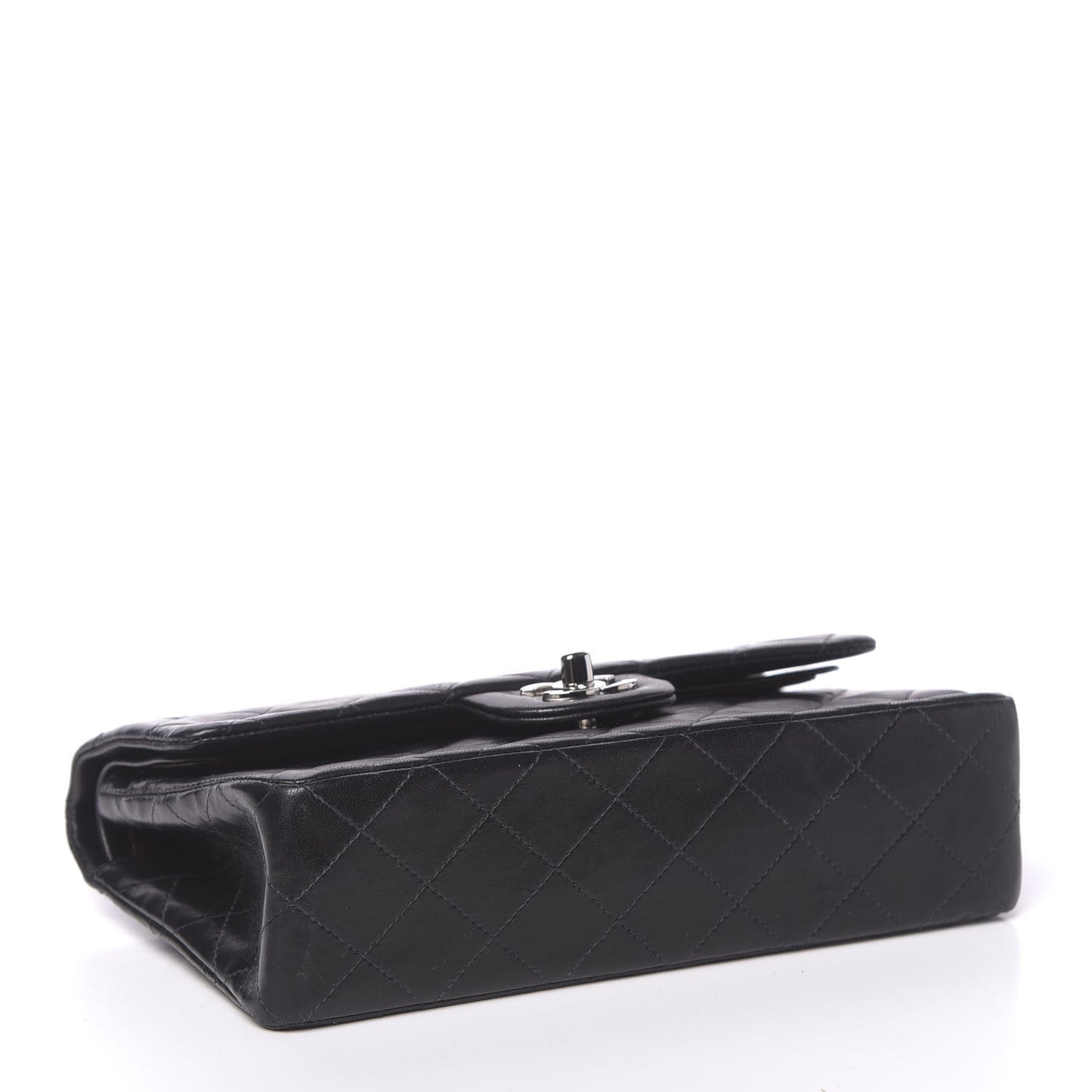 Lambskin Quilted Small Double Flap Black