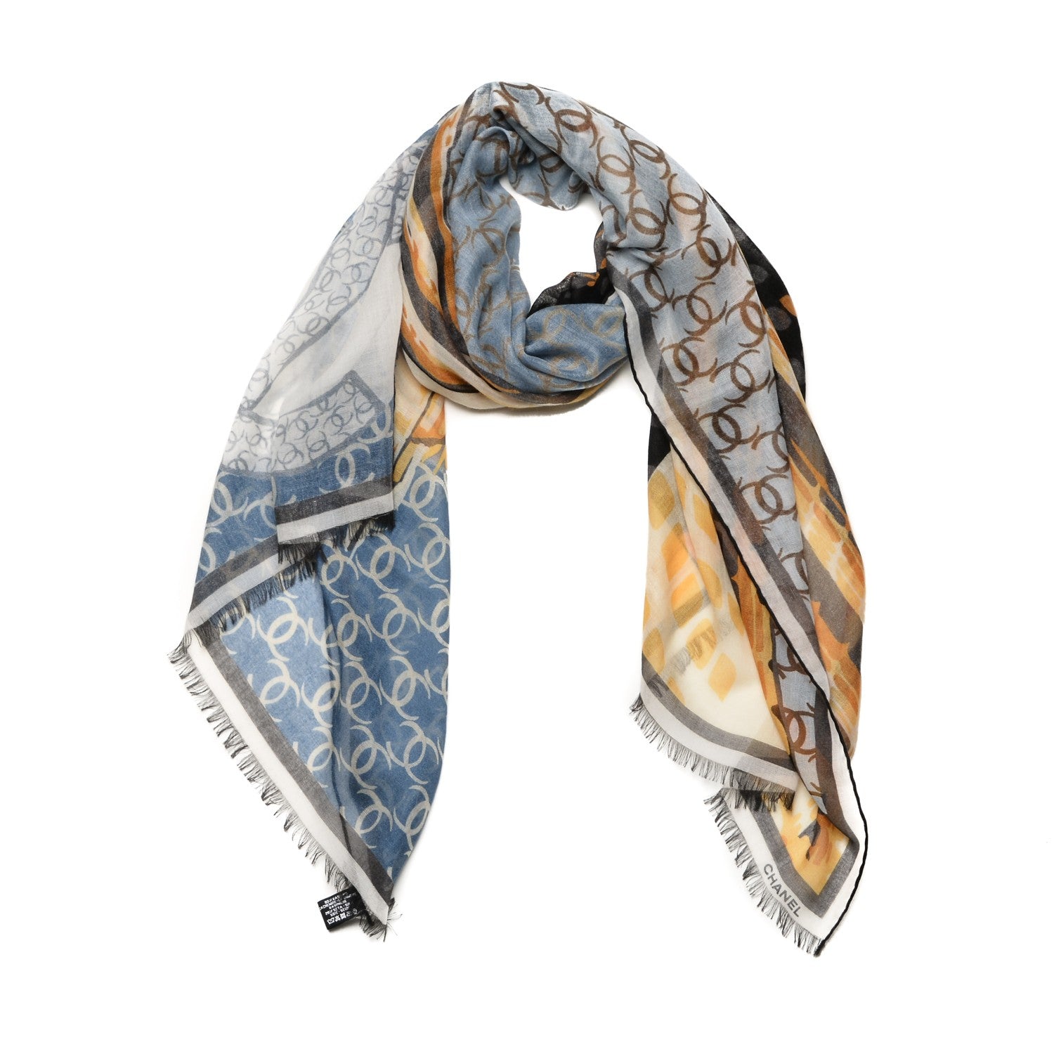 Chanel Cashmere Silk CCStole 1 of 6
