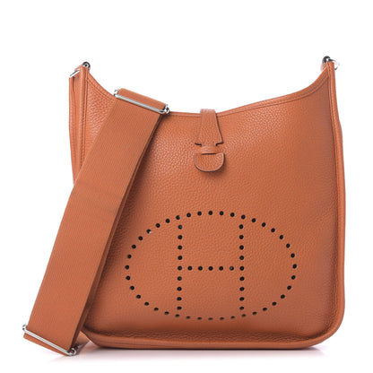 Hermes Taurillon Clemence Evelyne III PM Orange 1 of 8