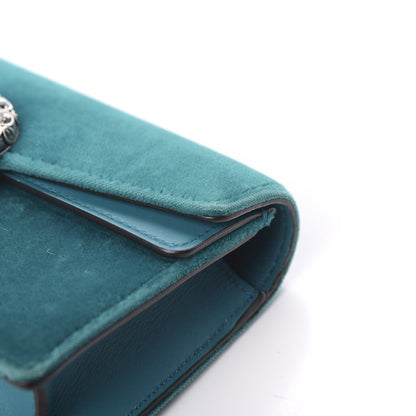 Gucci Velvet Super Mini Dionysus Shoulder Bag Pavone Cyan 8 of 11