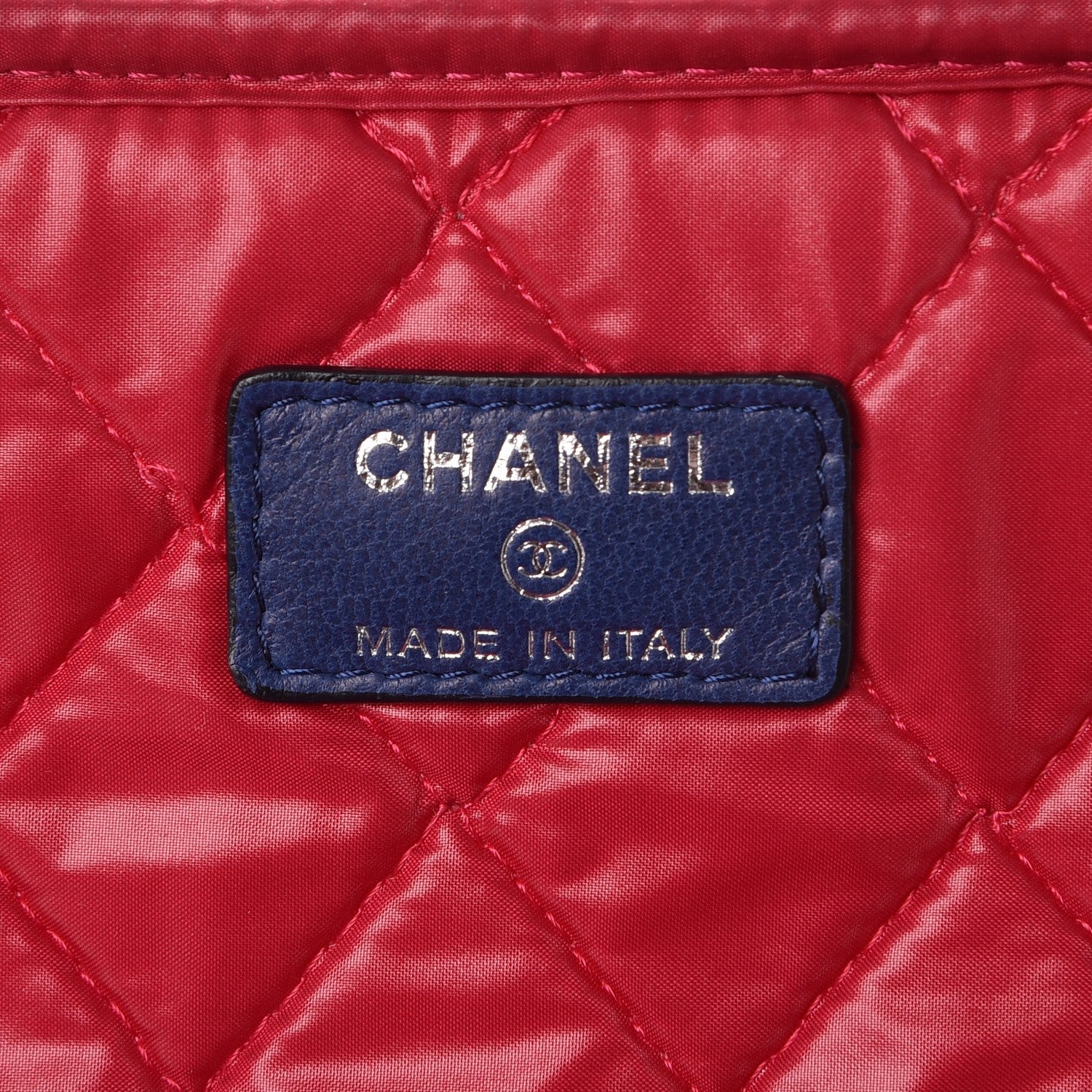 Chanel Nylon Quilted Laptop Case Blue 6 of 8