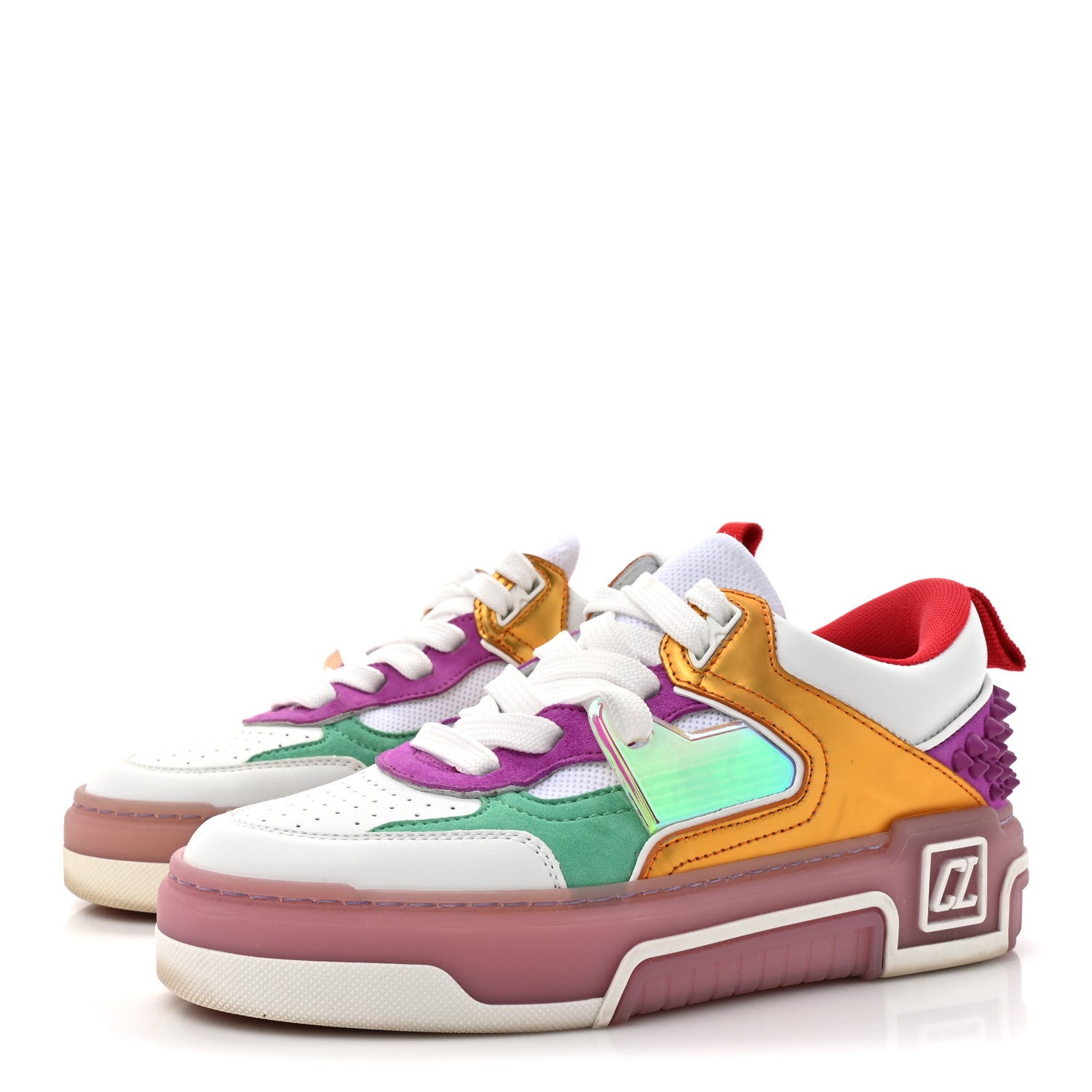 Christian Louboutin Calfskin Suede Spike Astroloubi Donna Low Top Sneakers 36 Kismet Supernova 4 of 11