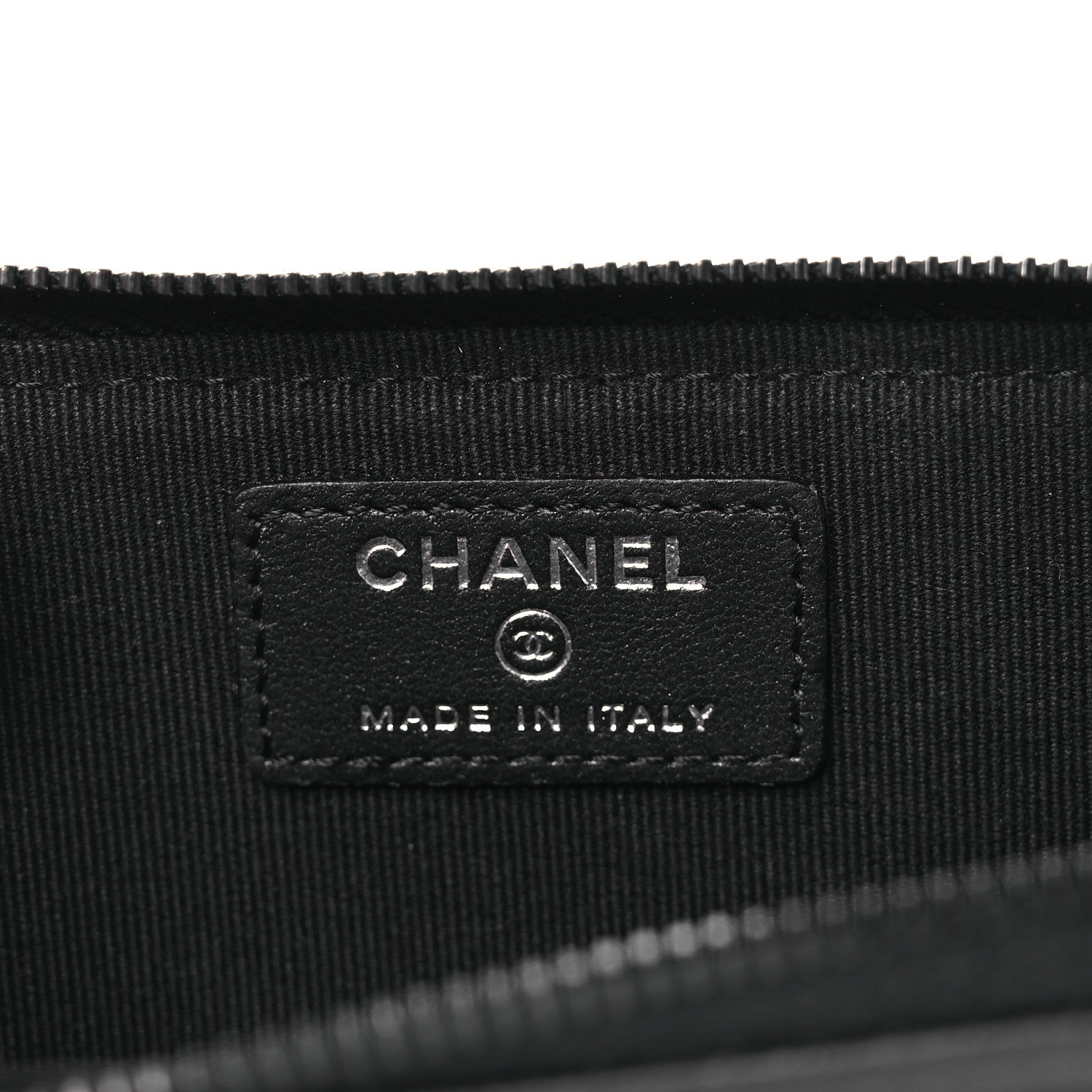 Chanel Pearly Lambskin Quilted Zip Card Holder So Black 6 of 10