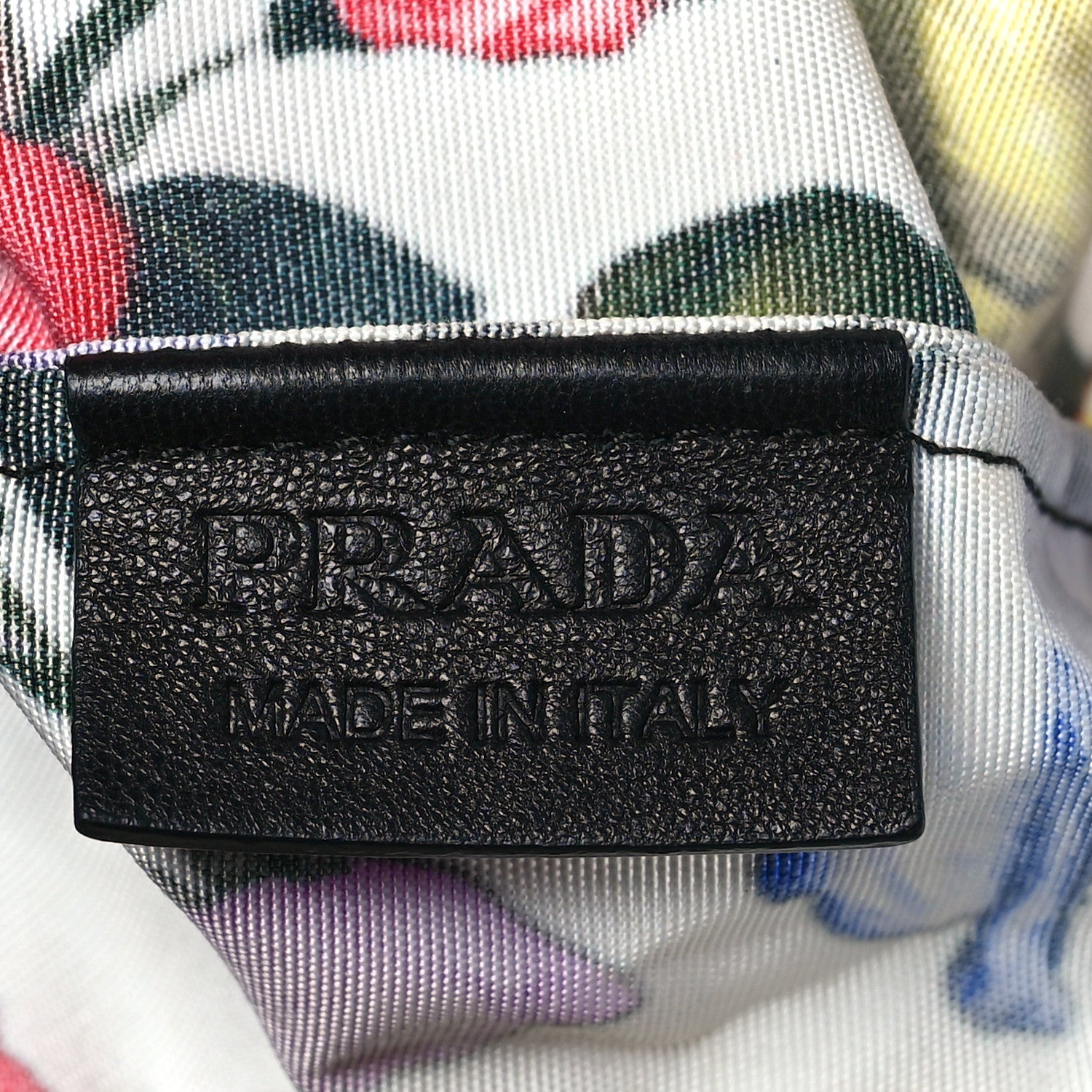 Prada Tessuto Nylon Floral Print Net Tote Black Multicolor 5 of 7