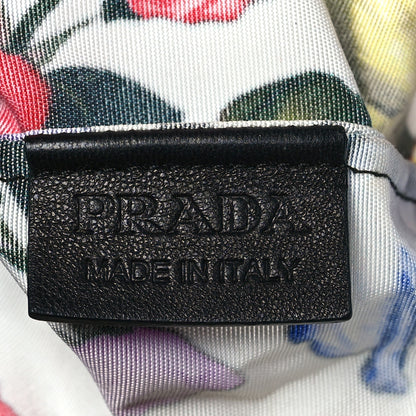 Prada Tessuto Nylon Floral Print Net Tote Black Multicolor 5 of 7