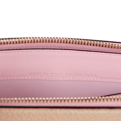 Christian Dior Metallic Bullcalf Diorissimo Voyageur Wallet Champagne 8 of 8