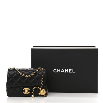 Chanel Lambskin Quilted Mini Pearl Crush Flap Black 11 of 11