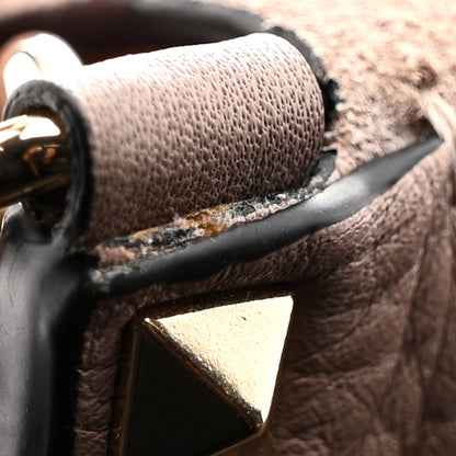 Valentino Garavani Pebbled Calfskin Rockstud Side Slip Crossbody Poudre 10 of 10