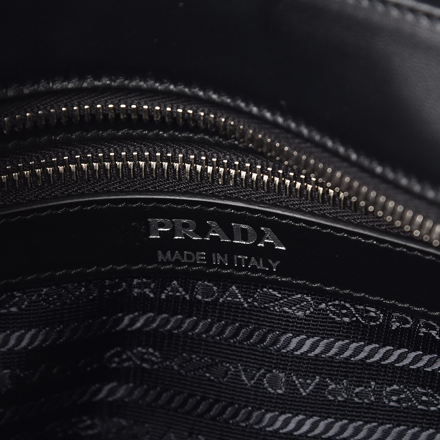 Prada Soft Calfskin Impunture Diagramme Tote Black 7 of 13