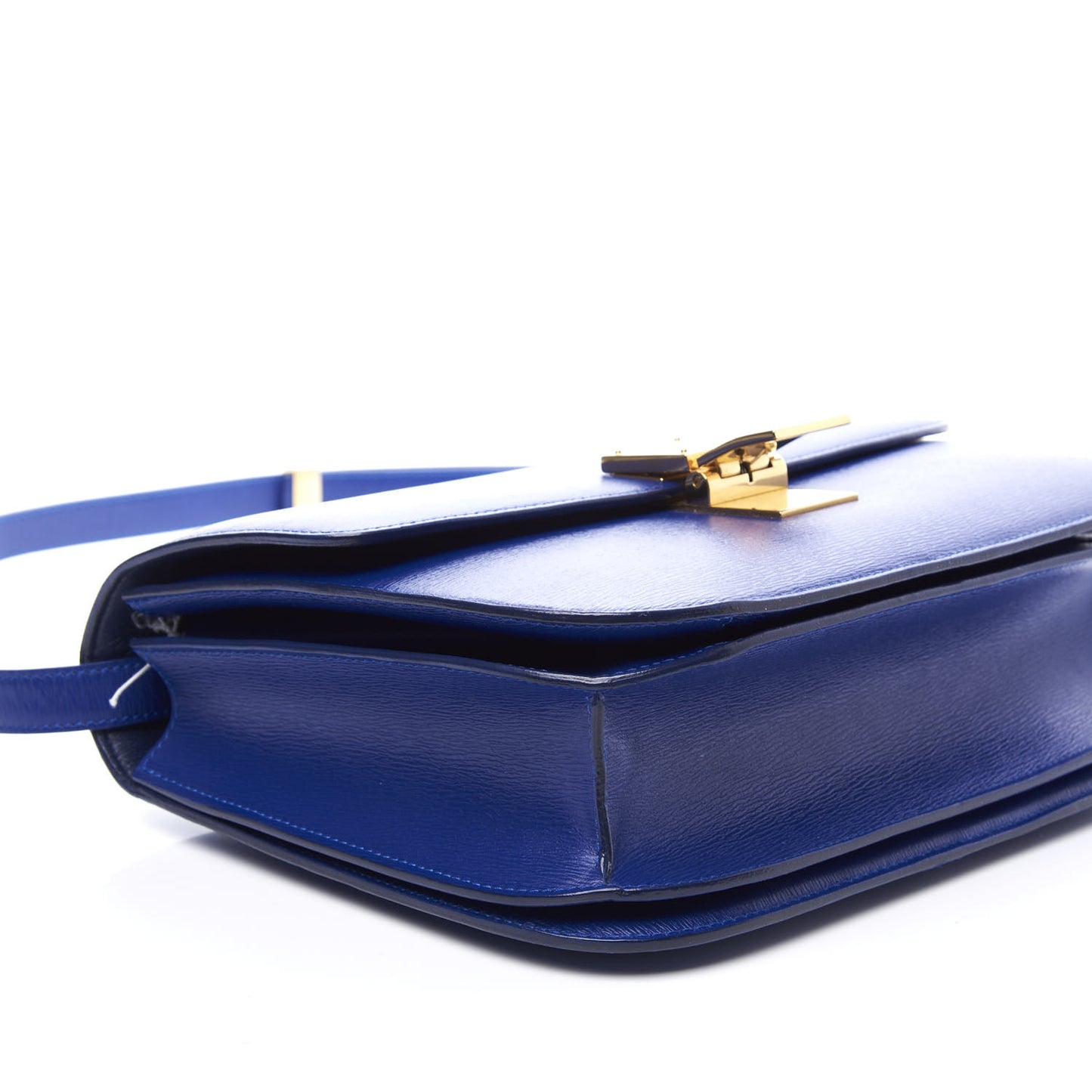 Liege Calfskin Medium Classic Box Flap Bag Indigo