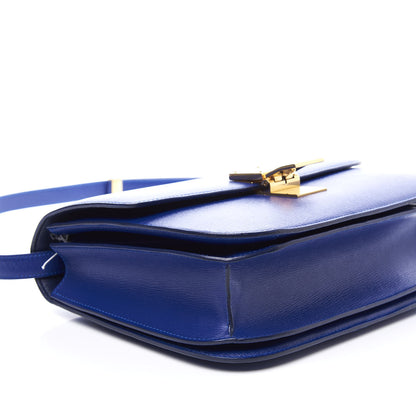 Celine Liege Calfskin Medium Classic Box Flap Bag Indigo 5 of 9