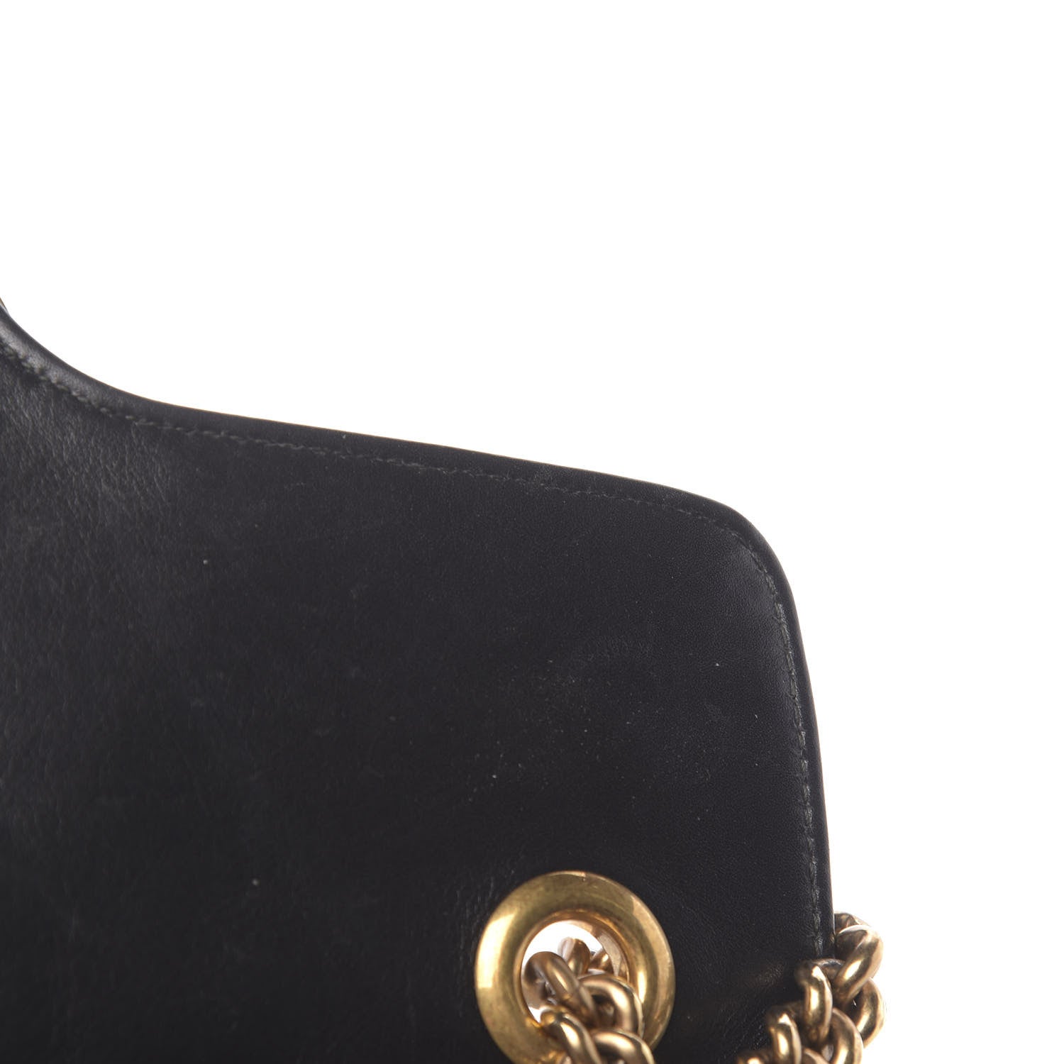 Gucci Calfskin Matelasse Small GG Marmont Shoulder Bag Black 10 of 18