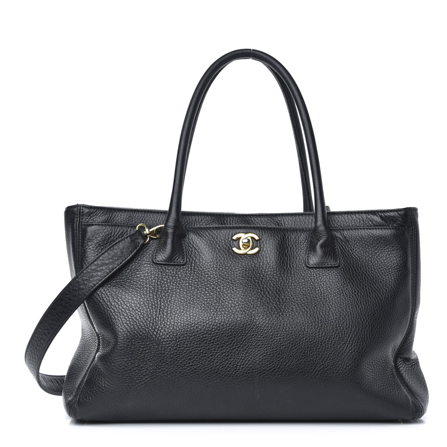 Chanel Calfskin Cerf Executive Shopper Tote Black 1 of 15