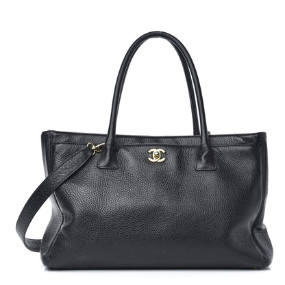 Chanel Calfskin Cerf Executive Shopper Tote Black 1 of 15