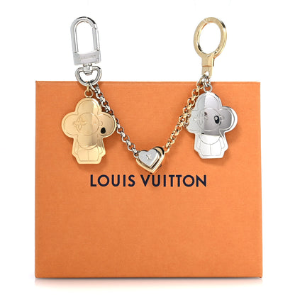 Louis Vuitton Metal Monogram Vivienne Best Friend Bag Charm Key Holder Gold Silver 4 of 4