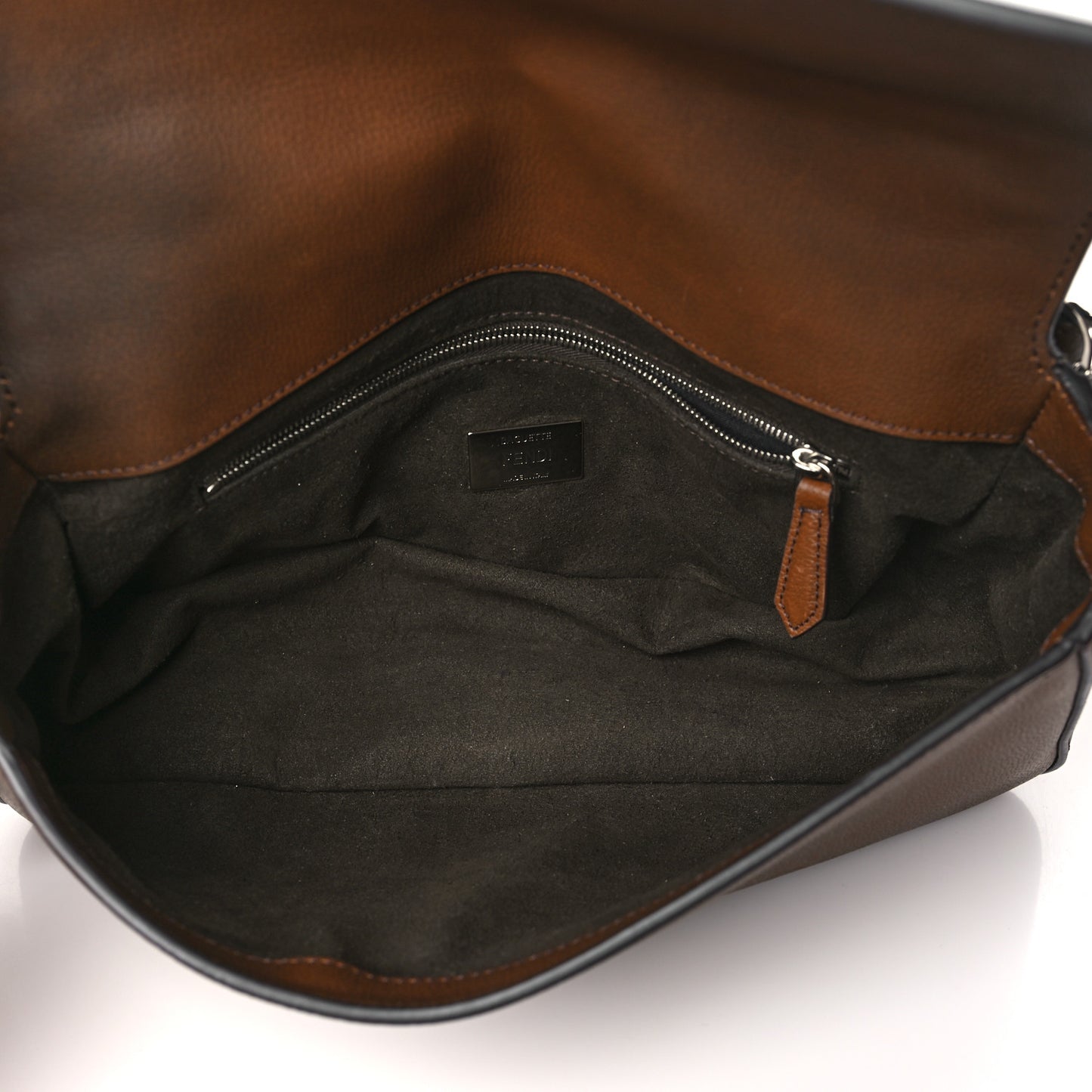 Vitello Fabric Jacquard FF Baguette Brown