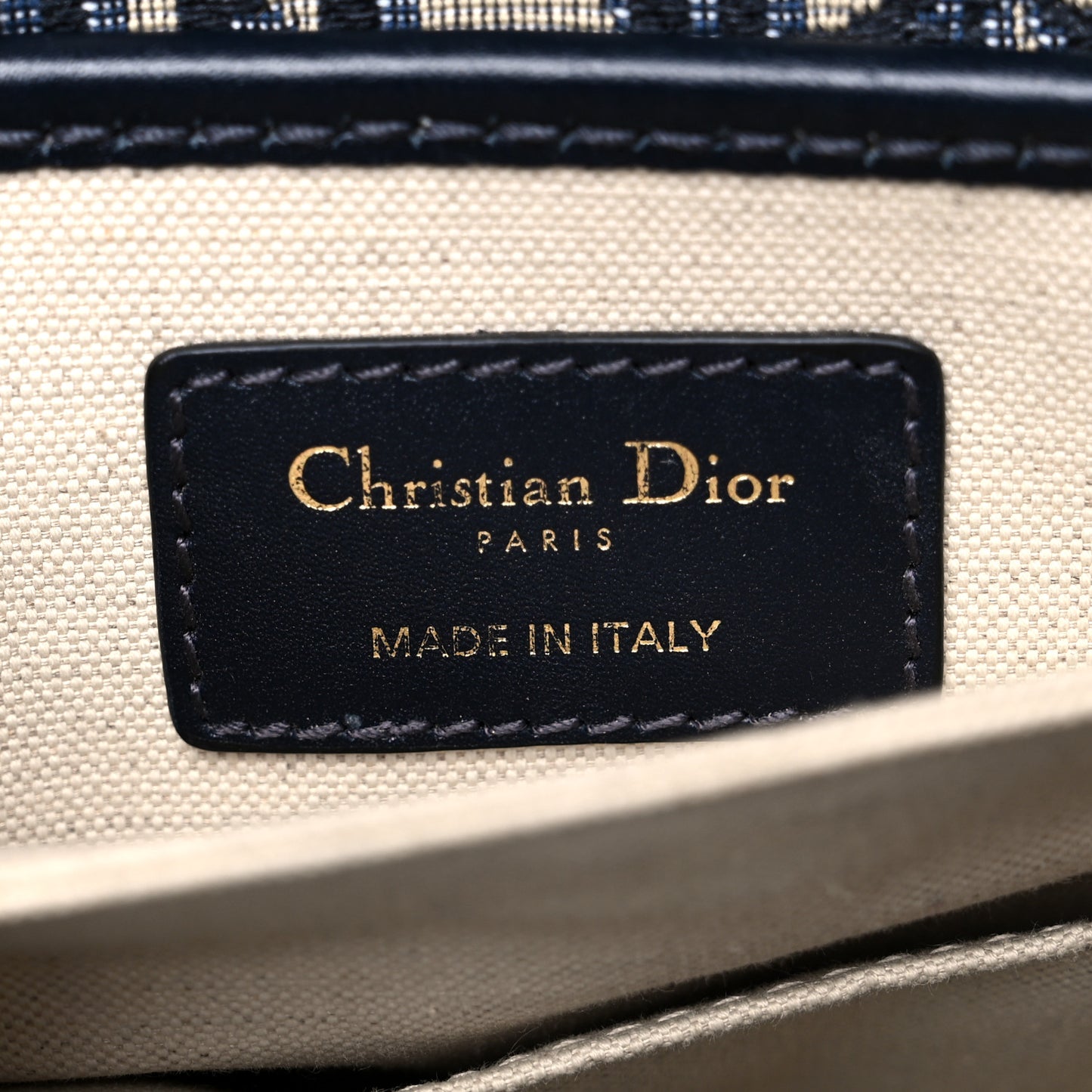 Oblique Square DiorAddict Flap Navy Blue